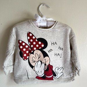 ZARA Disney Minnie Mouse Sweatshirts 6-9 months